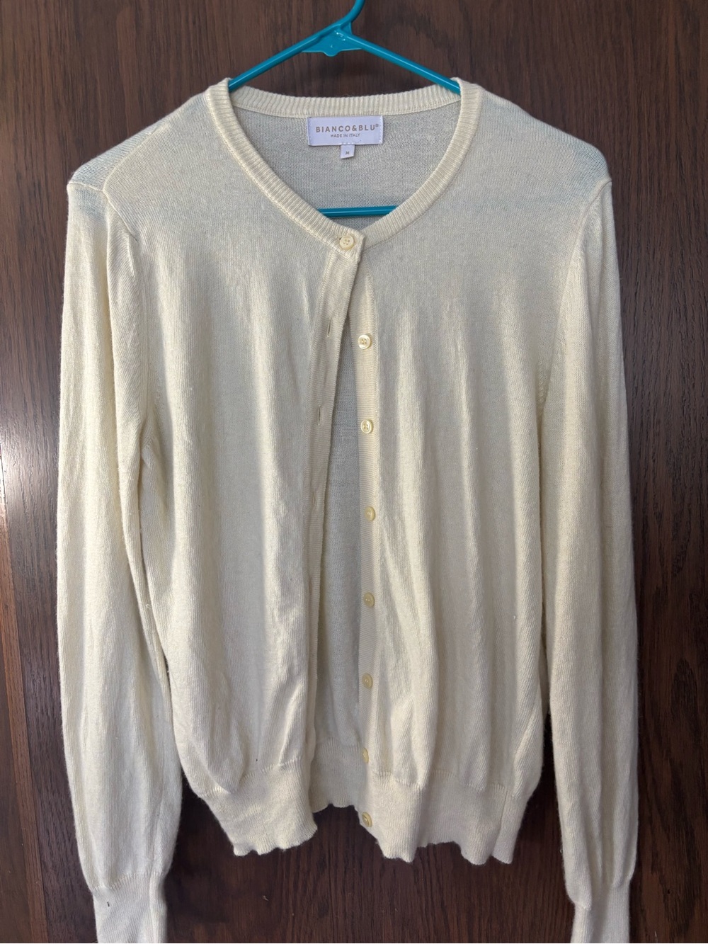 Bianco & Blu Lightweight Cashmere Silk Italian Cardigan